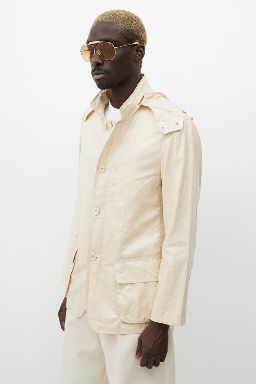 Armani Cream Waxed Cotton Jacket