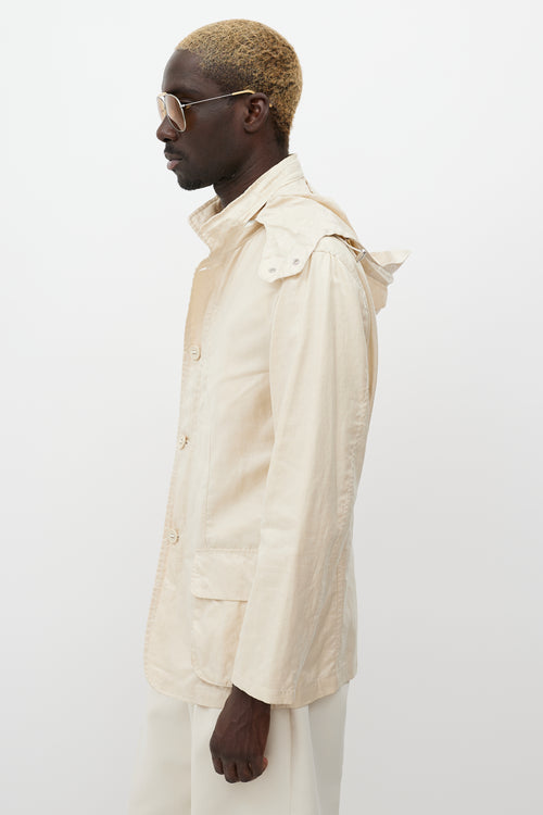 Armani Cream Waxed Cotton Jacket