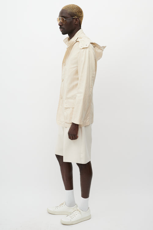 Armani Cream Waxed Cotton Jacket