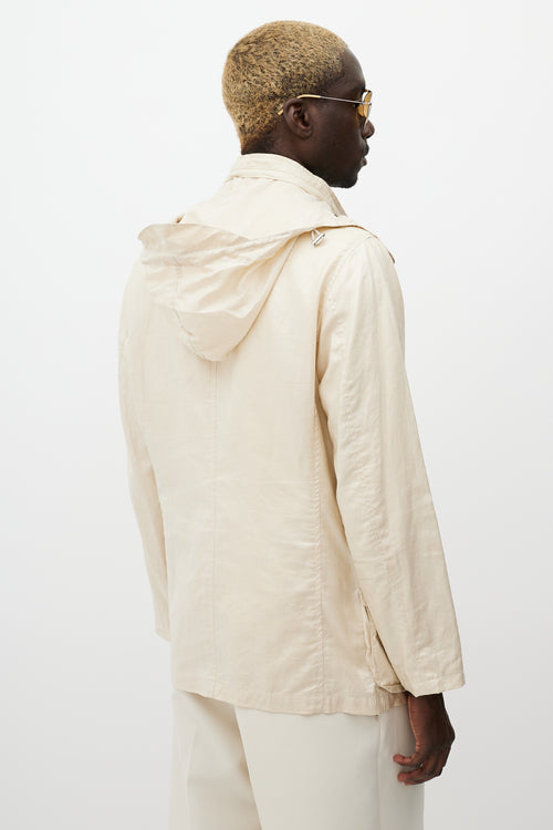 Armani Cream Waxed Cotton Jacket