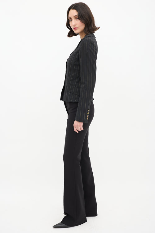 Dolce 
Gabbana D&G Black Cotton Pinstripe Blazer