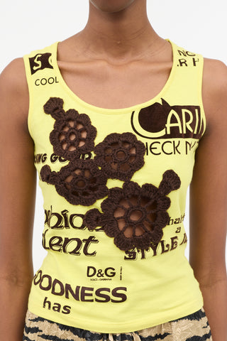 Dolce 
Gabbana D&G Crochet Flower Tank Top