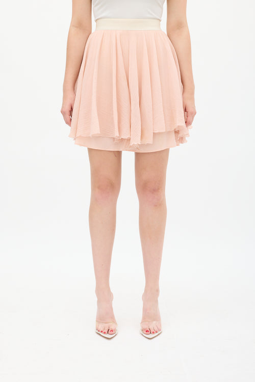 Dolce 
Gabbana D&G Pink Plissé Mini Circle Skirt