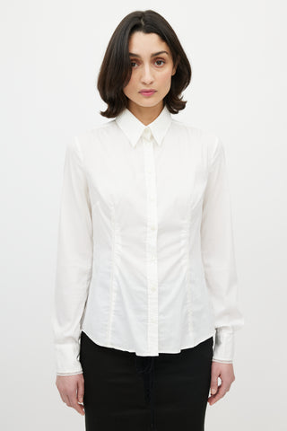 Dolce 
Gabbana D&G White Lace Trim Shirt