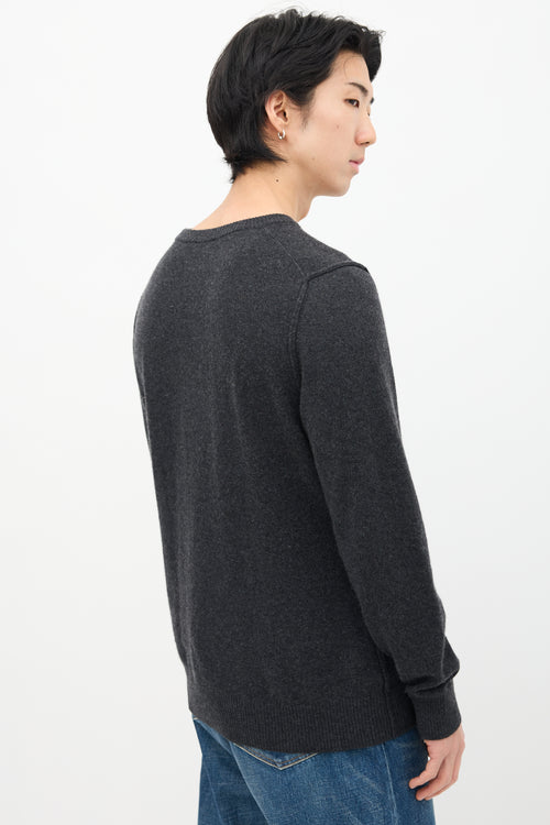 Dolce 
Gabbana Dark Grey Cashmere Sweater