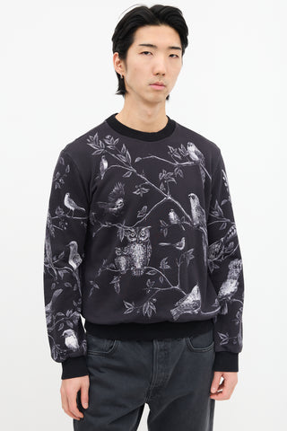 Dolce 
Gabbana Dark Grey Branch Graphic Crewneck