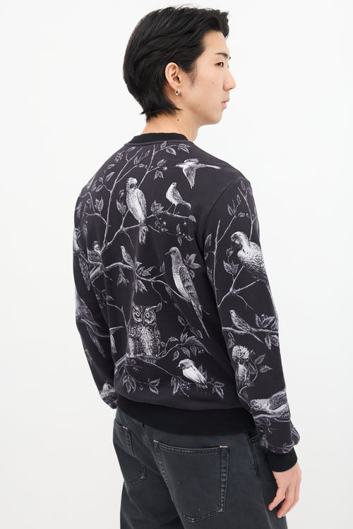 Dolce 
Gabbana Dark Grey Branch Graphic Crewneck