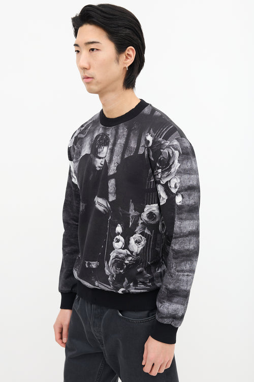 Dolce 
Gabbana Dark Grey Marlon Brando Graphic Crewneck