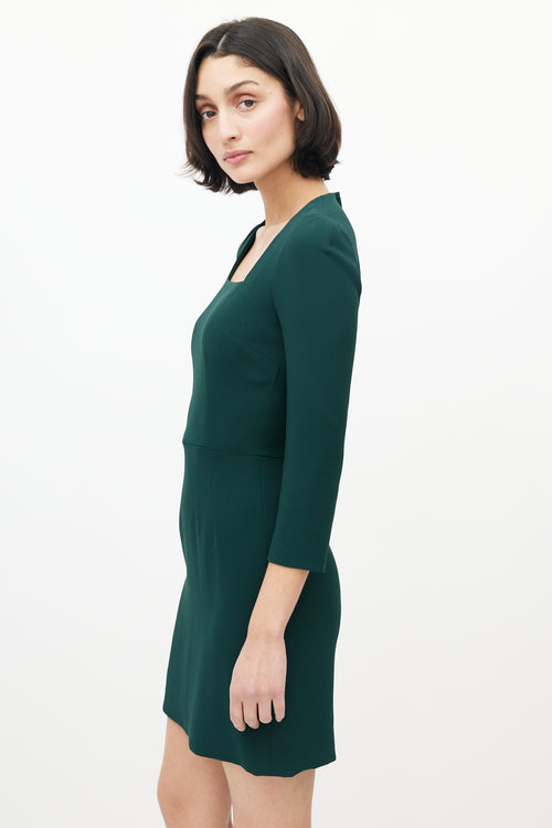 Dolce 
Gabbana Green Three Quarter Sleeve Dress