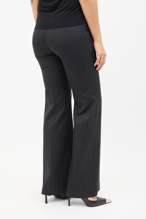 Dolce 
Gabbana Grey Pinstripe Low Rise Trouser