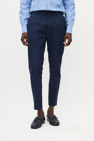 Dolce 
Gabbana Navy Buttoned Waist Trouser