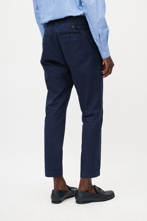 Dolce 
Gabbana Navy Buttoned Waist Trouser