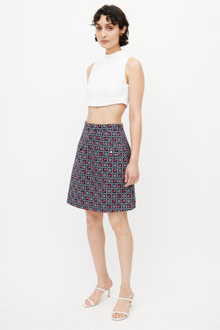 Dolce 
Gabbana Navy 
Multi Nautical Skirt