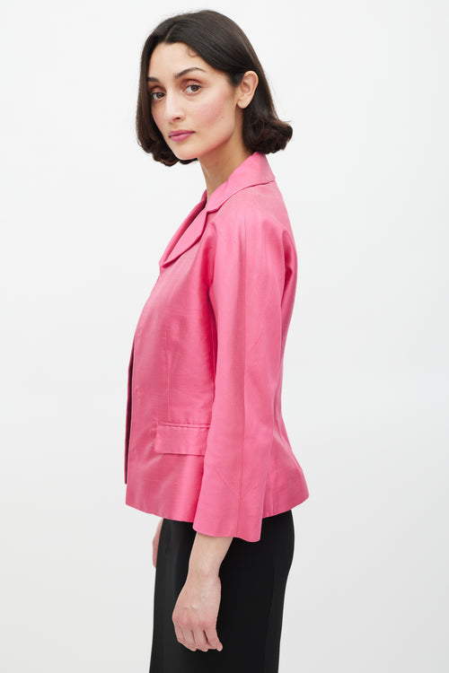 Dolce 
Gabbana Pink Silk 
Cotton Two Pocket Jacket