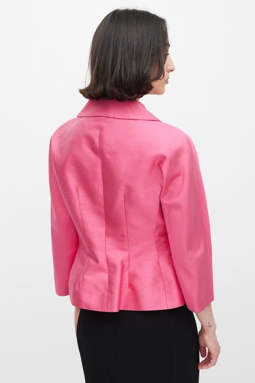 Dolce 
Gabbana Pink Silk 
Cotton Two Pocket Jacket