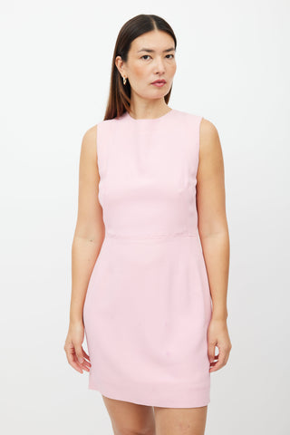 Dolce 
Gabbana Pink Sleeveless Stitch Dress