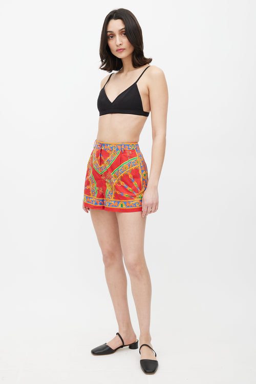 Dolce 
Gabbana Red 
Multicolour Caretto Short