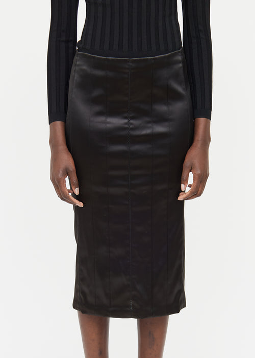 Dolce 
Gabbana Silk Panel Clasp Midi Skirt