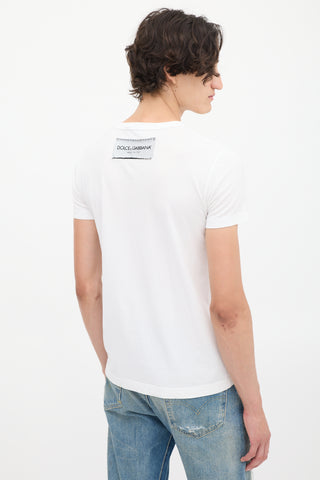 Dolce 
Gabbana White Box Logo 
Label T-Shirt