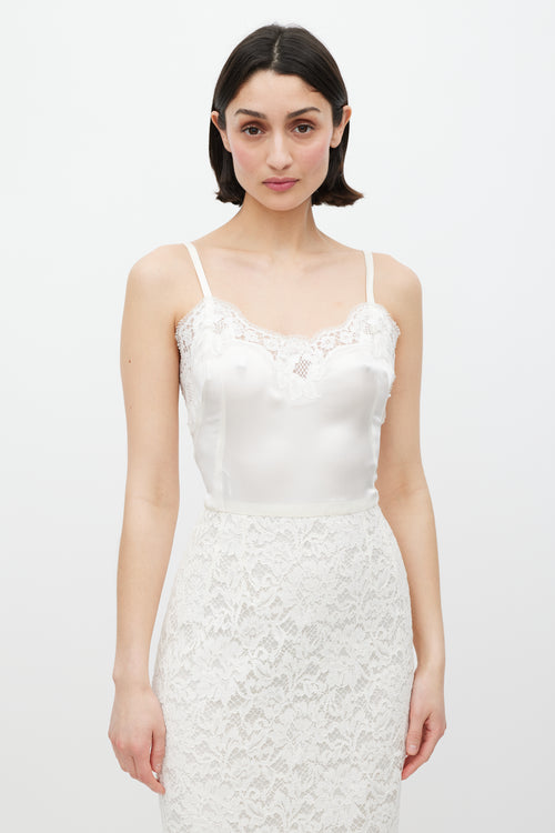 Dolce 
Gabbana White Lace Maxi Dress