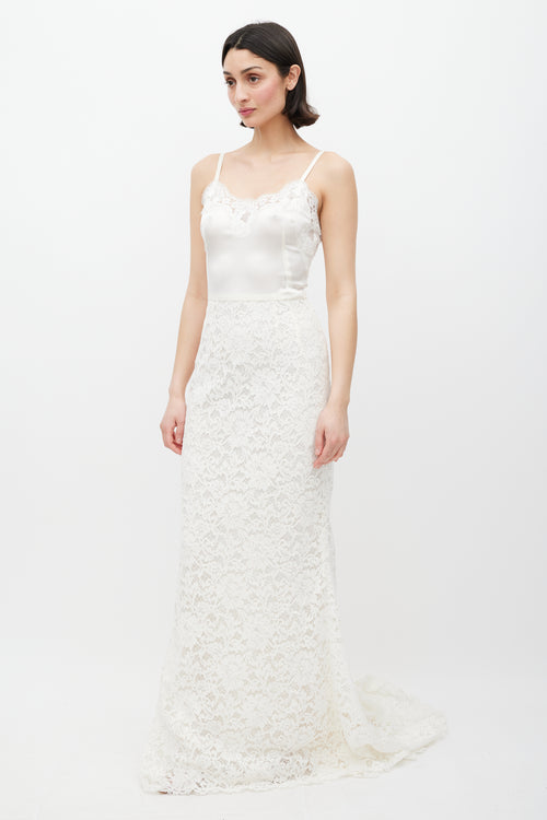 Dolce 
Gabbana White Lace Maxi Dress