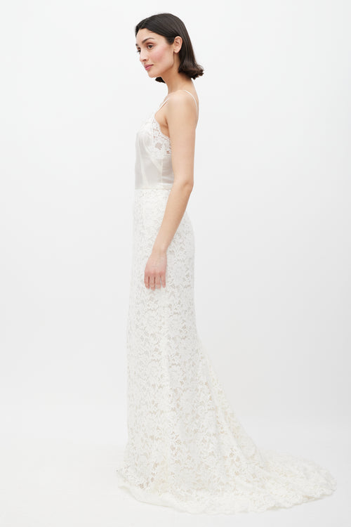 Dolce 
Gabbana White Lace Maxi Dress