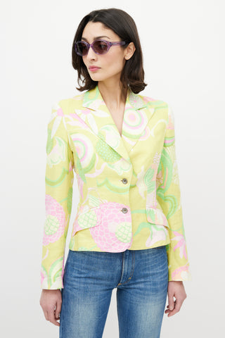 Dolce 
Gabbana Yellow 
Multi Floral Blazer