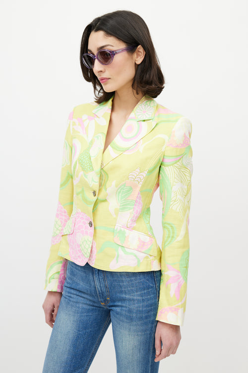 Dolce 
Gabbana Yellow 
Multi Floral Blazer