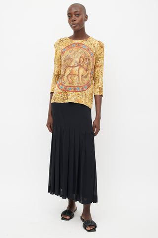 Dolce 
Gabbana Yellow 
Multicolour Mosaic Print Top