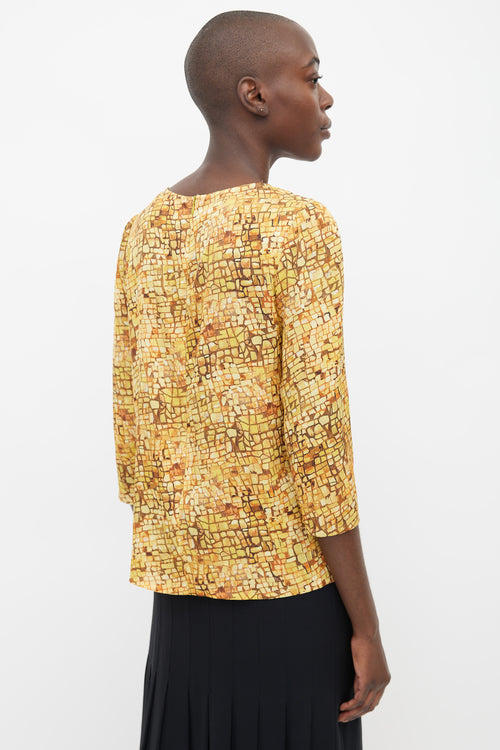 Dolce 
Gabbana Yellow 
Multicolour Mosaic Print Top