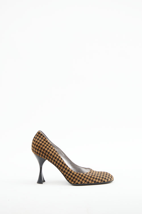 Dolce 
Gabbana Brown Houndstooth Pump