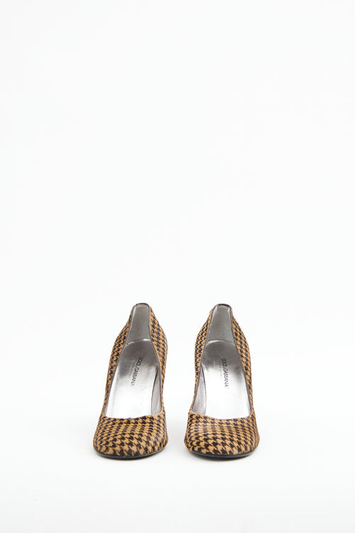 Dolce 
Gabbana Brown Houndstooth Pump