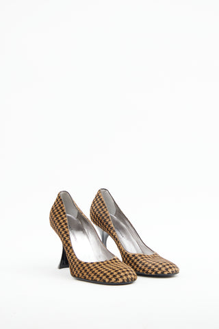 Dolce 
Gabbana Brown Houndstooth Pump