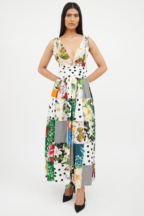 Dolce 
Gabbana Multi Patchwork Poplin Dress