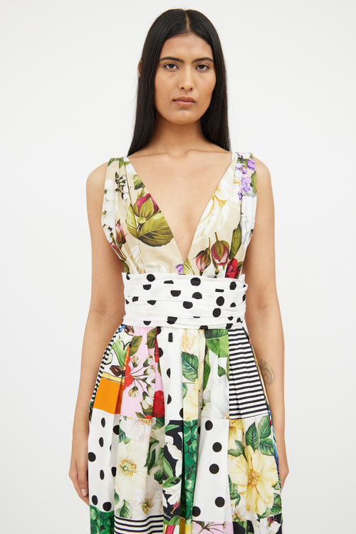 Dolce 
Gabbana Multi Patchwork Poplin Dress