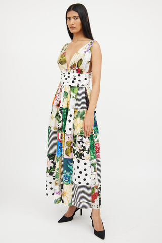 Dolce 
Gabbana Multi Patchwork Poplin Dress