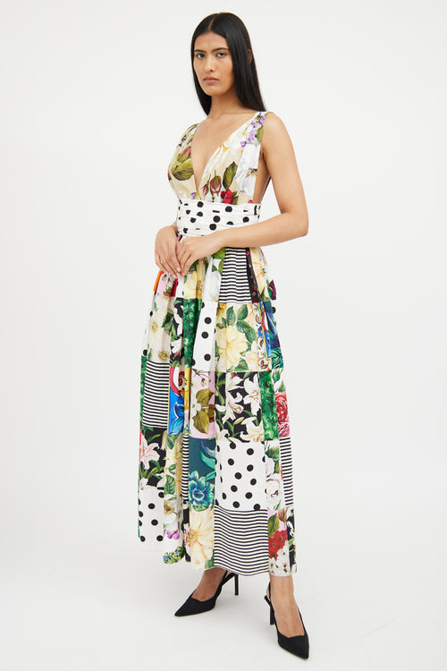 Dolce 
Gabbana Multi Patchwork Poplin Dress