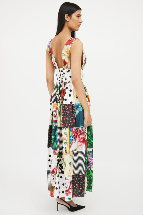 Dolce 
Gabbana Multi Patchwork Poplin Dress