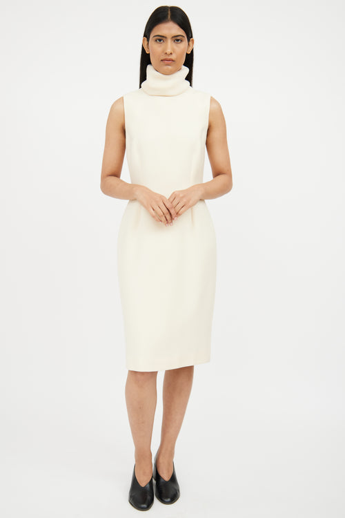 Dolce 
Gabbana Cream Turtleneck Dress