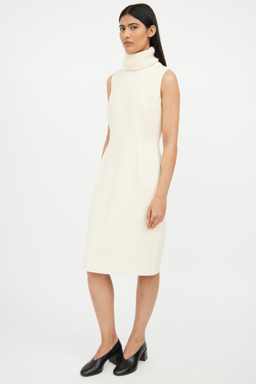 Dolce 
Gabbana Cream Turtleneck Dress