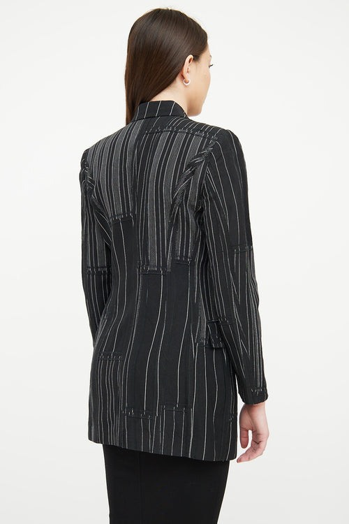 Dolce 
Gabbana Black 
White Pinstripe Blazer