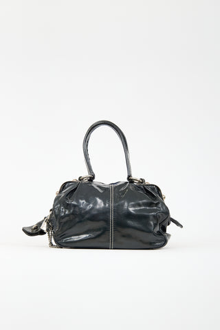 Dolce 
Gabbana Black Patent Karen Bag