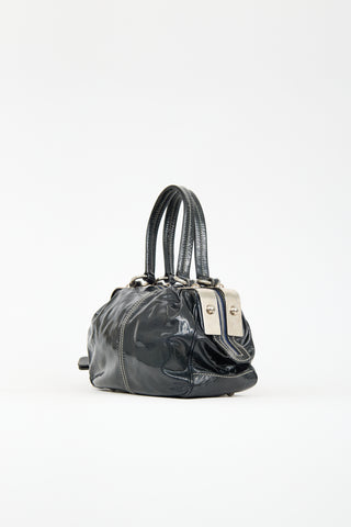 Dolce 
Gabbana Black Patent Karen Bag