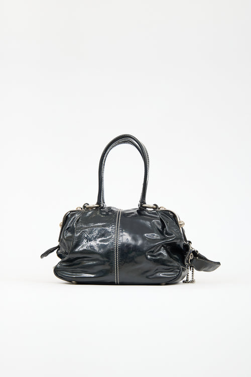 Dolce 
Gabbana Black Patent Karen Bag