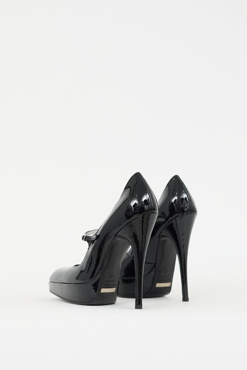 Dolce 
Gabbana Black Patent Leather Mary Jane Pump