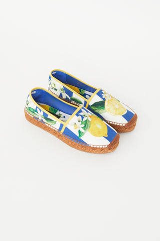 Dolce 
Gabbana Multicolour Stripes 
Lemon Espadrille