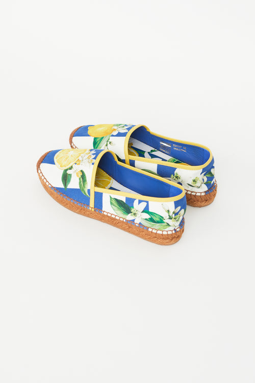 Dolce 
Gabbana Multicolour Stripes 
Lemon Espadrille