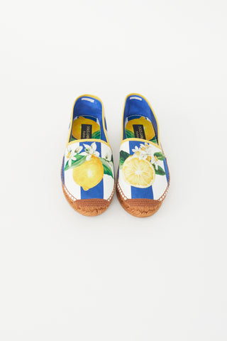 Dolce 
Gabbana Multicolour Stripes 
Lemon Espadrille