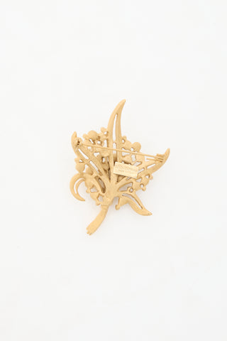 Dolce 
Gabbana Brass 
Pearl Flower Brooch