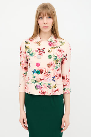 Dolce 
Gabbana Floral Embellished Jacket